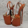 Orange prägnante sexy Stiletto-Sandalen, offene Zehen, Plattform, mattes Leder, modische Sommer-Casual-Damenschuhe, 2025, Zapatos Para Mujere