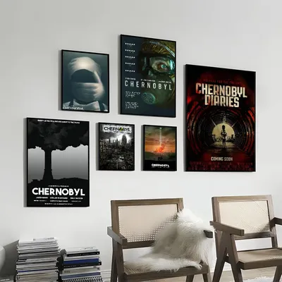 1PC Chernobyl Poster Movie Sticky Posters Retro Kraft Paper Sticker DIY Room Bar Cafe Aesthetic Art Wall Painting