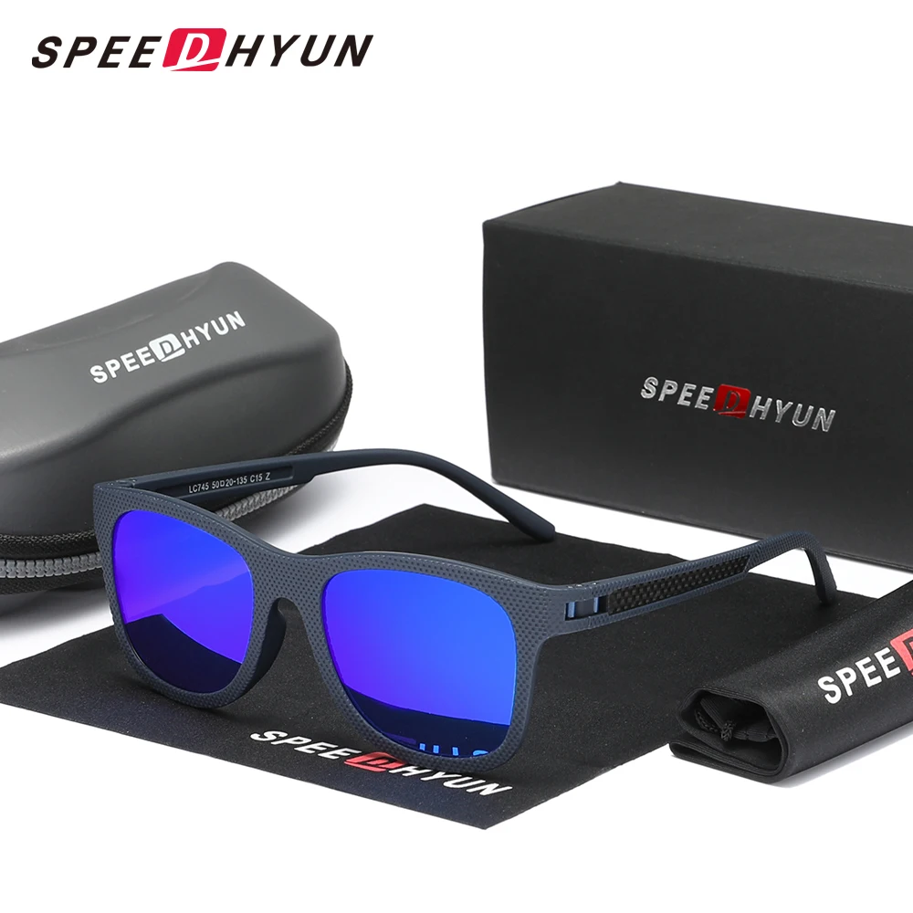 SPEEDHYUN TR90 Sonnenbrille Männer Polarisierte Leichte Sport Sonnenbrille Frauen Brillen Zubehör Oculos UVAB UV400 Schutz Image