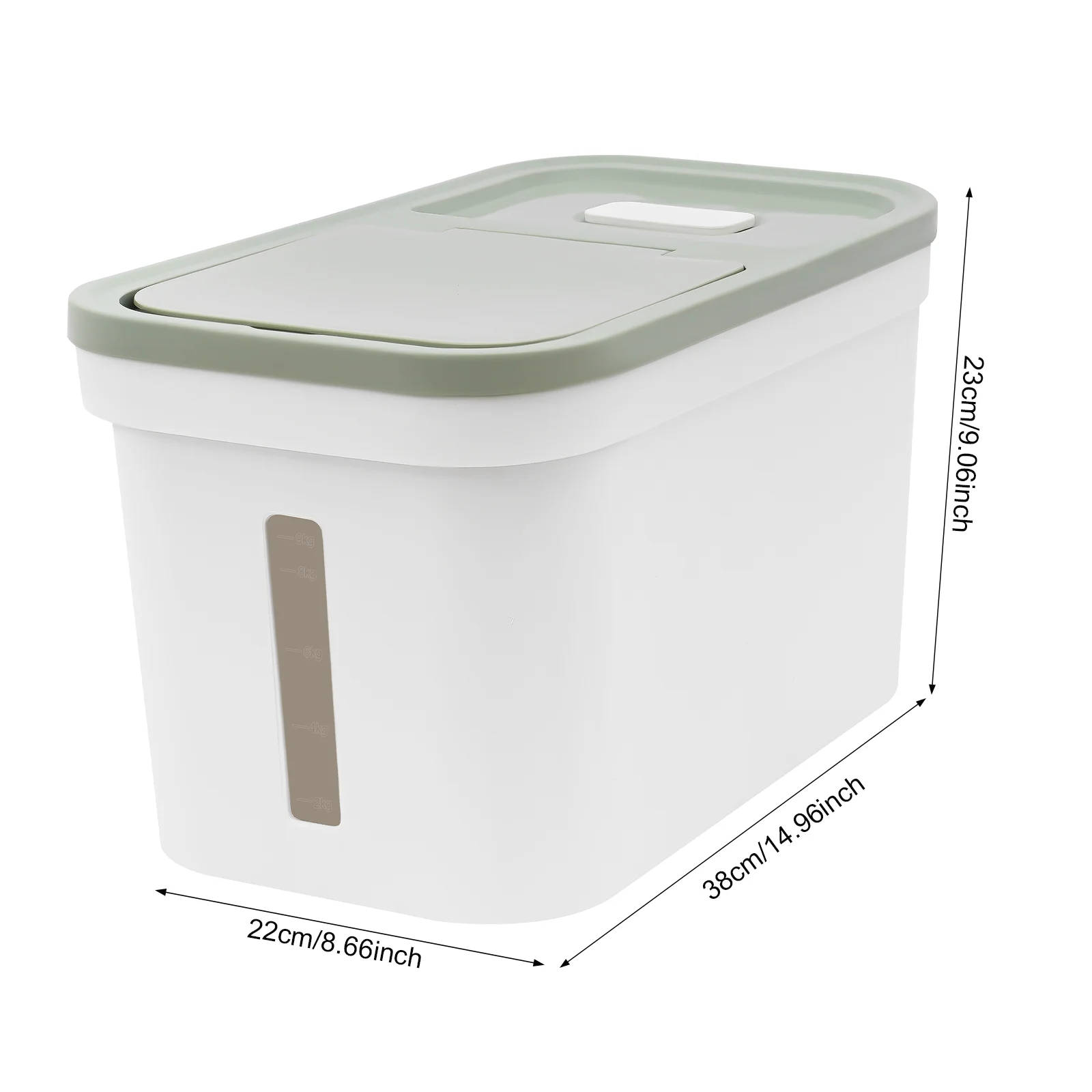 Grand récipient de conservation de 10 kg pour aliments, récipient à farine, distributeur de riz, récipient hermétique, grand récipient de stockage pour aliments.