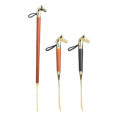 Handled Shoehorn Horse Head Shoe Horn Lifter Universal Long Beech Handle Handled Shoehorn Shoe Horn Shoe Lifter Shoe Spoon Tool