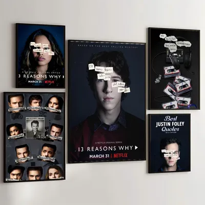 1PC Film 13 Reasons Why Poster Movie Sticky Posters Retro Kraft Paper Sticker DIY Room Bar Cafe Aesthetic Art Wall Painting