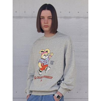 kirsh Witty Bunny Rugby Player Graphic Sweatshirt