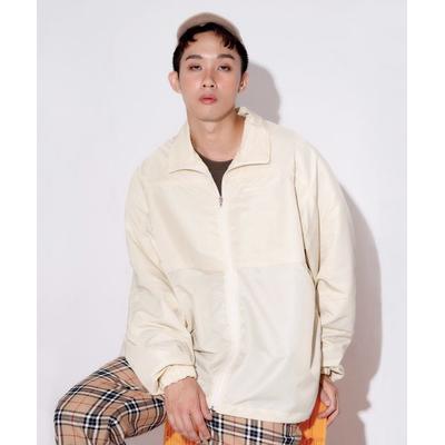 arcanefunk BASIC LOGO WIND-BREAKER ivory
