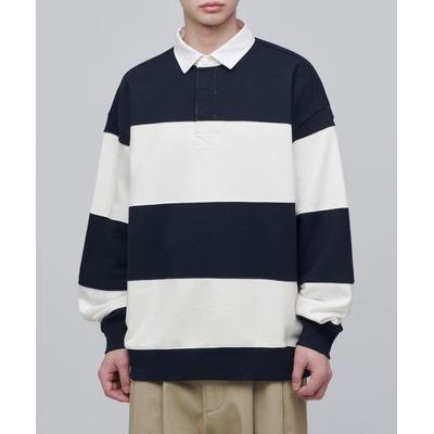 musinsastandard Oversized Stripe Rugby Sweatshirt