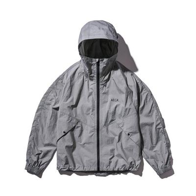 aecawhite WASHED NYLON WIND BREAKER-GREY