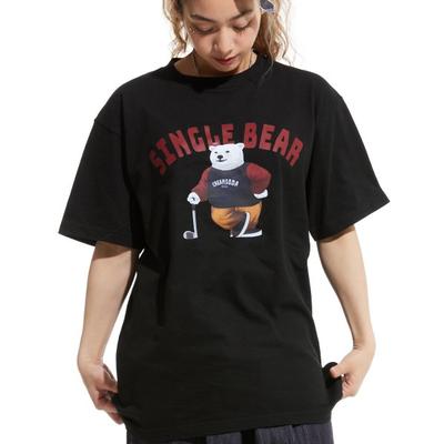 creamsodalab LAB Polar Single Bear Short Sleeve T-Shirt Black Burgundy