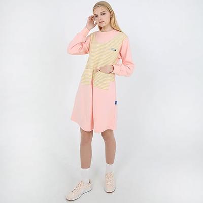 toi Striped Pocket One Piece Pink