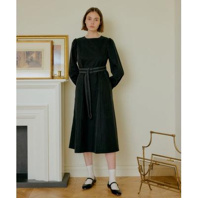 yuppe BELT STITCH ONEPIECE_BLACK