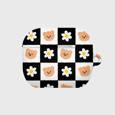 earpearp CHECKER BOARD FLOWER MERRY-BLACK