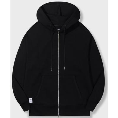 fielders Two-way Heavy Cotton Hooded Zip-Up Black