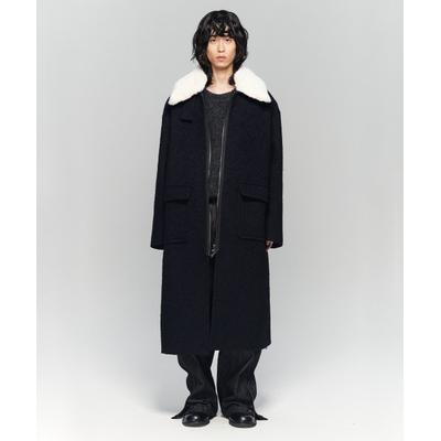 maisonmined VENEZIA ZIPPER BALMACAAN COAT D/NAVY