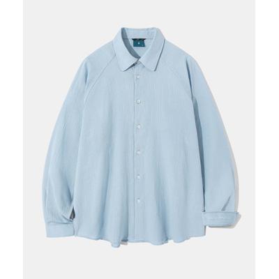 diamondlayla Stitch Stripe Shirt S114 Skyblue