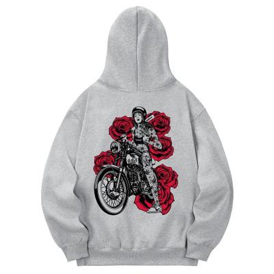 kan6312 KHG0151 Chicano Girls Biker Fleece Hoodie