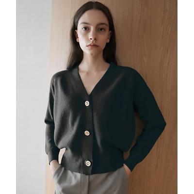 damagemnemonic Waffle Crop Black Cardigan_ Waffle Crop BK CD