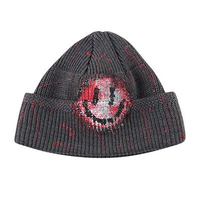 themadness HAND WORK FOUR SEASON CIRCLE SMILE BEANIE_GR/RD