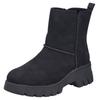 Winterboots RIEKER, Damen, Gr. 42, schwarz, Nubuklederimitat, unifarben, modisch, Schuhe, Plateauboots, Stiefelette, Profilsohle, mit Warmfutter