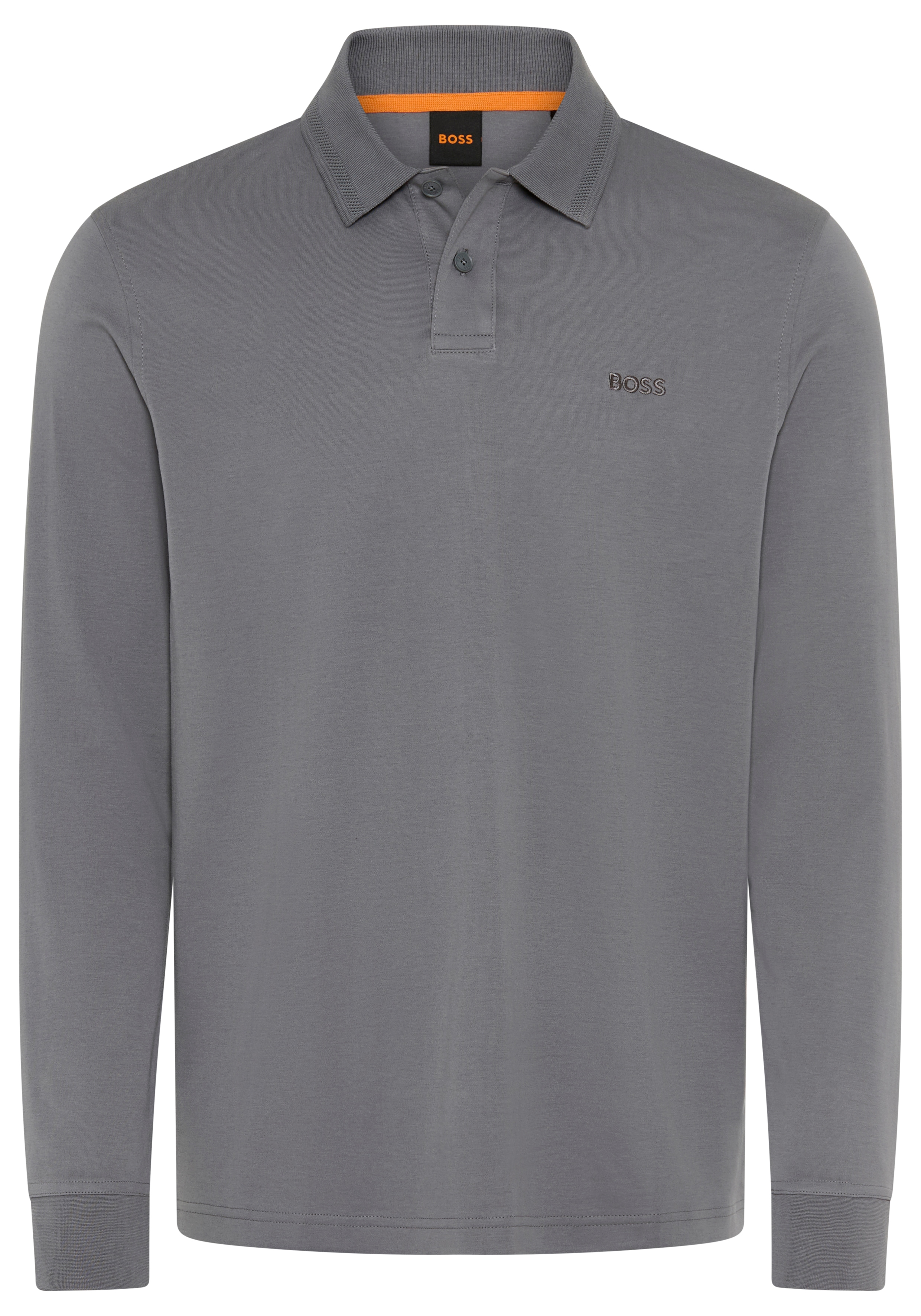 Poloshirt BOSS ORANGE "Pe", Herren, Gr. XXL, grau (open grau062), Jersey, Obermaterial: 100% Baumwolle, regular fit, Bündchen, Shirts, mit Polokragen