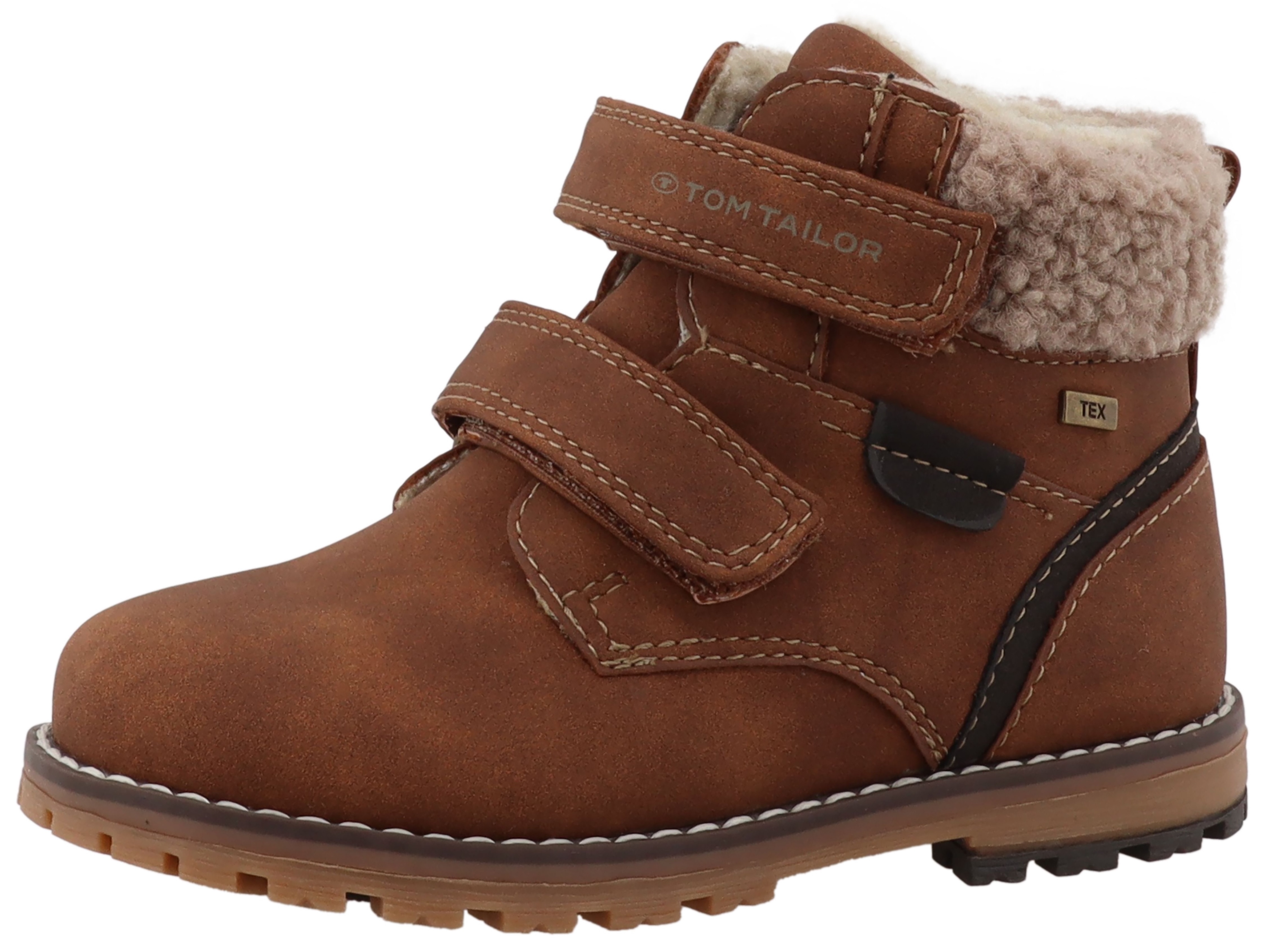 Winterboots TOM TAILOR, Kinder, Gr. 20, braun (cognac), Lederimitat, Schuhe, mit Tex-Membrane Image