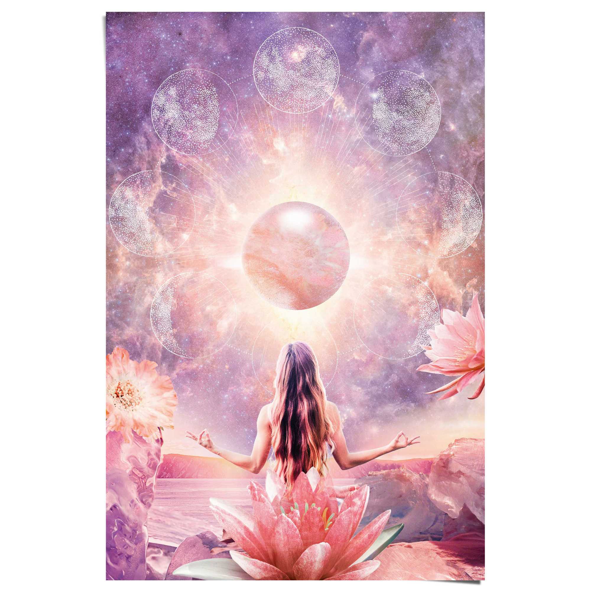 Poster REINDERS "Happy Feelings", rosa (farbe bild(er): rosa), B:61cm H:91,5cm T:0,1cm, Papier, Bilder Image