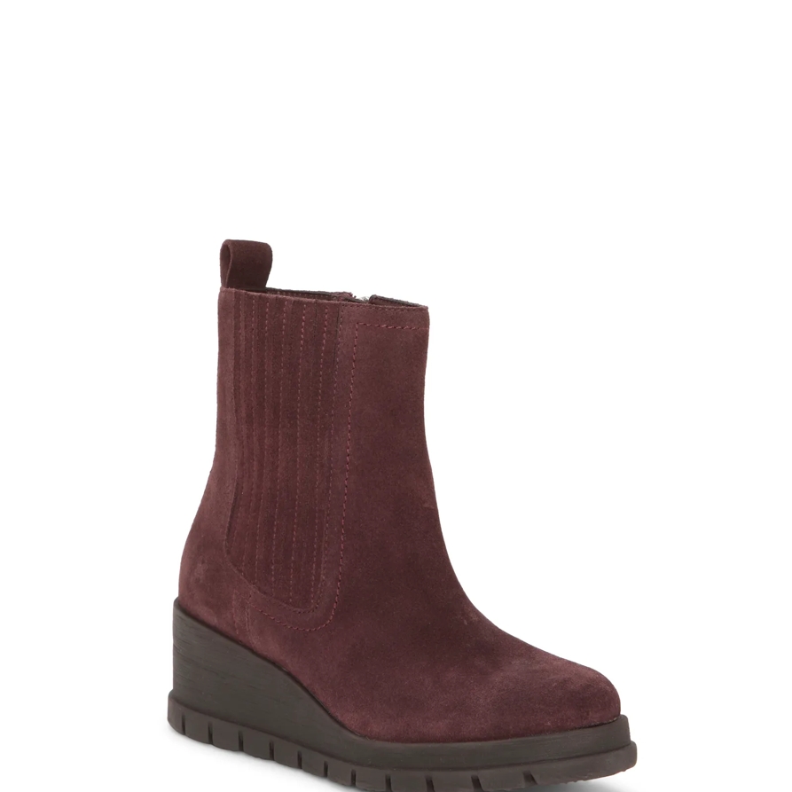 Lucky Brand Sondruh Chelsea Boot - Women's Pants Denim Bootcut Jeans in Dark Red, Size 7.5