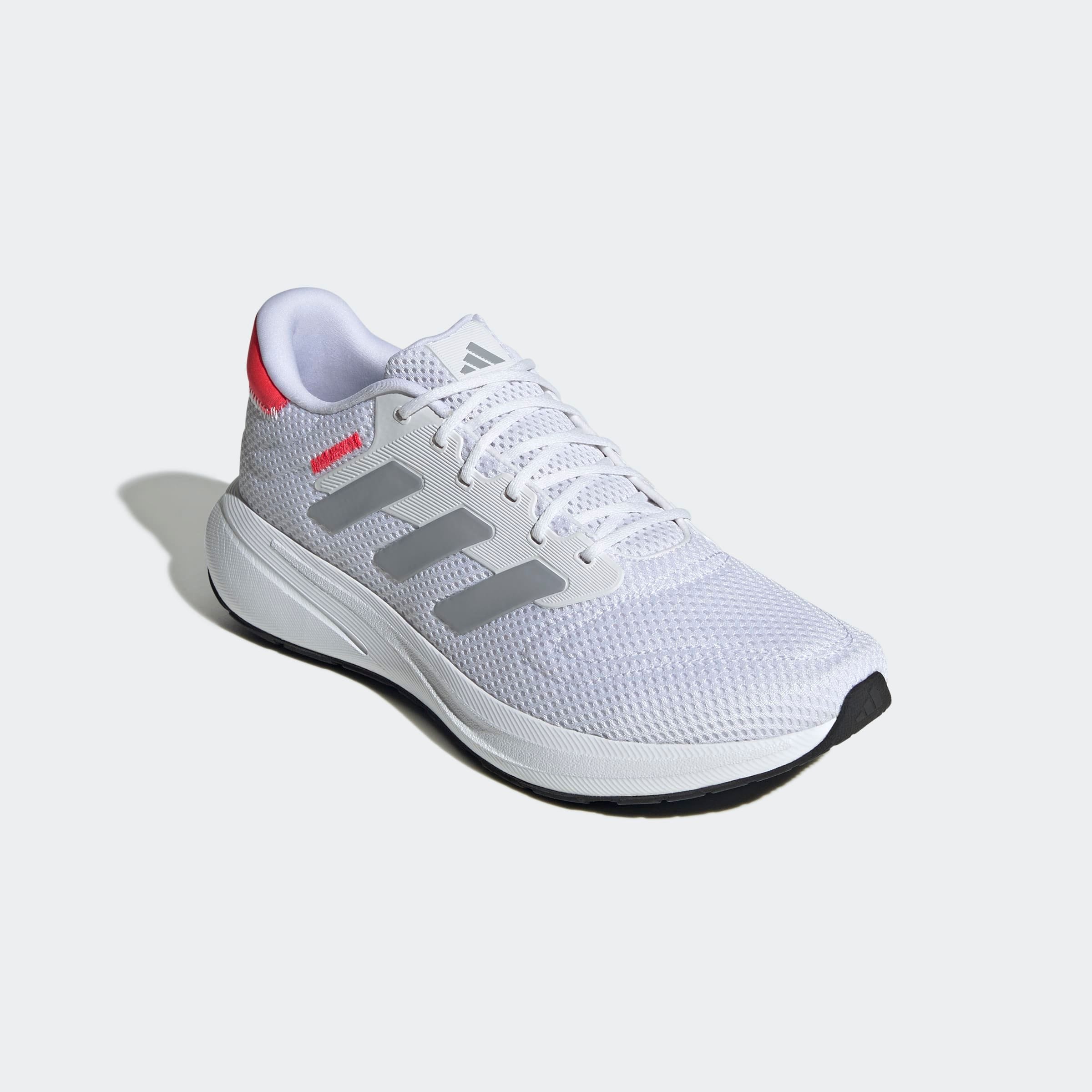 Laufschuh ADIDAS PERFORMANCE "RESPONSE", Herren, Gr. 44, silber (cloud weiß, halo silber, lucid rot), Synthetik, Textil, Schuhe Laufschuh