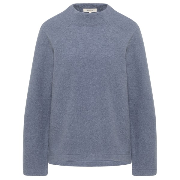 Tranquillo - Women's Kurzer Pullover aus Reiner Walkwolle - Wollpullover Gr M grau