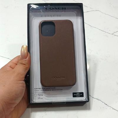 Coach Cell Phones & Accessories | Coach Brown Leather Iphone Case, Iphone 5.4" (2020) Genuine Leather, New | Color: Brown | Size: Os
