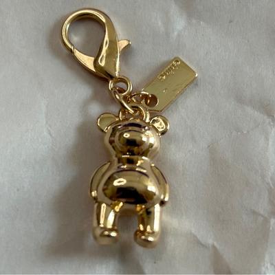 Coach Bags | Coach | Nwot Gold Mini Teddy Bear Bag Charm Or Zipper Pull | Color: Gold | Size: Os