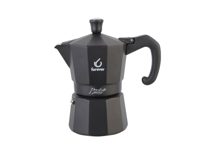 Forever Miss Moka Prestige 2 Tassen, Aluminium, Induktion, schwarz Image