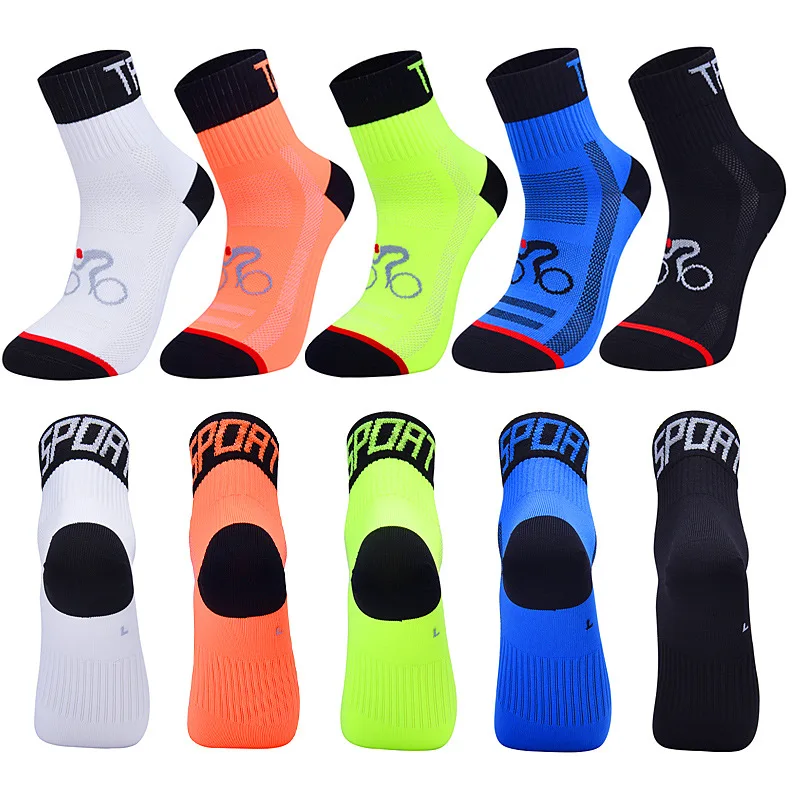 Chaussettes de cyclisme pour hommes et femmes, séchage rapide, respirantes, Sports de plein air, basket-ball, protection des pieds, mèche, vélo, course à pied, Football, Sport