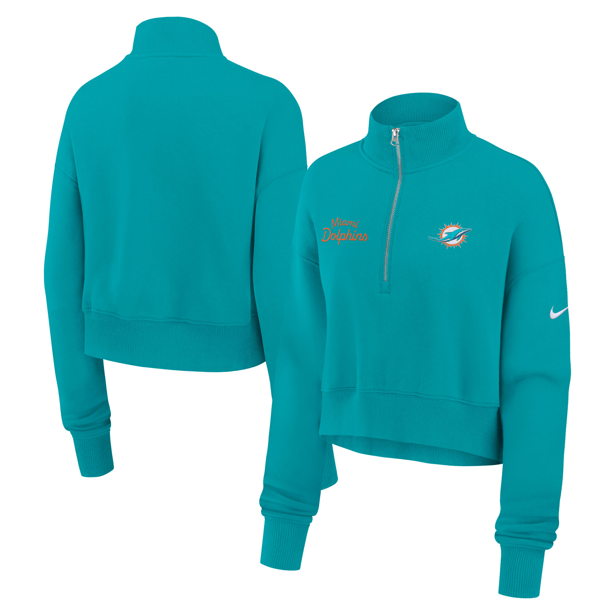 Miami Dolphins Nike Phoenix 1/4 Reißverschluss Oberteil - Damen Image