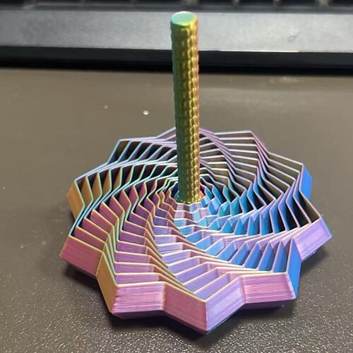 Erweitern Sie das sensorische Zappel-Stern-Dekompressionsspielzeug mit sechseckigem Griff, 3D-gedruckter Begleiter zum Stressabbau, wabenförmiges, wirbelndes Spiraldesign für Konzentration und Image