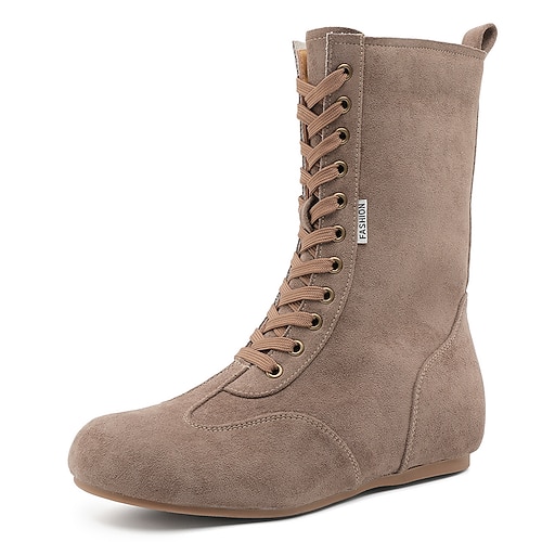 Gelbe Wildleder-High-Top-Stiefel für Herren – urbaner Trendsetter, bequemes Schnürdesign für Freizeit und Alltag Image