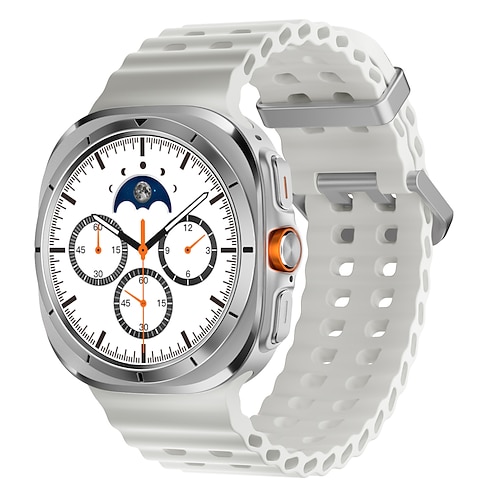 HD8ultra Smartwatch 1.46 Zoll Smartwatch Fitnessuhr Bluetooth Temperaturüberwachung Schrittzähler Anruferinnerung Kompatibel mit Android iOS Damen Herren Langer Standby Freisprechanrufe Wasserdicht Image