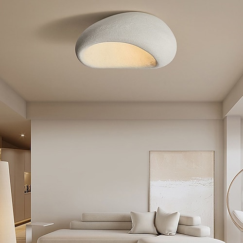 Ovaler kreativer Deckenlampenschirm, moderne Deckenleuchte im Wabi-Sabi-Stil, eleganter nordischer Wohnzimmer-Deckenleuchter, minimalistische Deckenlampe Image