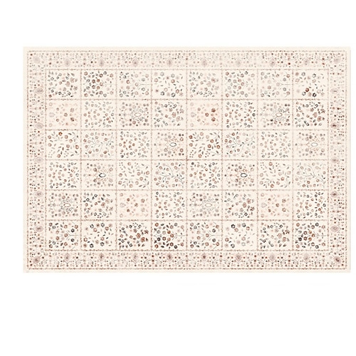 Vintage-Perserteppich, dekorativer rutschfester Teppich aus Kunstkaschmir, weiche Bodenmatte, strapazierfähige Teppiche für den Alltag – perfekt für Familien Haustiere Image