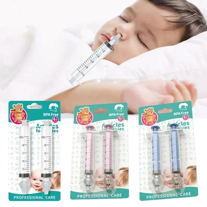 Baby Nose Washing for Children 2Pcs Baby Nasal Aspirator Cleaner Baby Nose Cleaner Rhinitis Nasal Washer Needle Tube Syringe