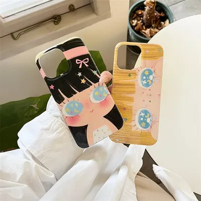 IPhone 13/14/16 Pro Max PC Case | Double Layer | Star Eye Selfie Girl | Best Friend Gift | for iPhone 11 12 13 14 15 16 Pro Max