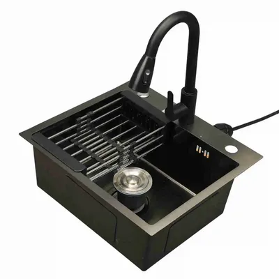 Drop In Kitchen Sink Stainless Steel Kitchen Sink Undermount Kitchen Workstation with Faucet for Washbasin Dishwasher