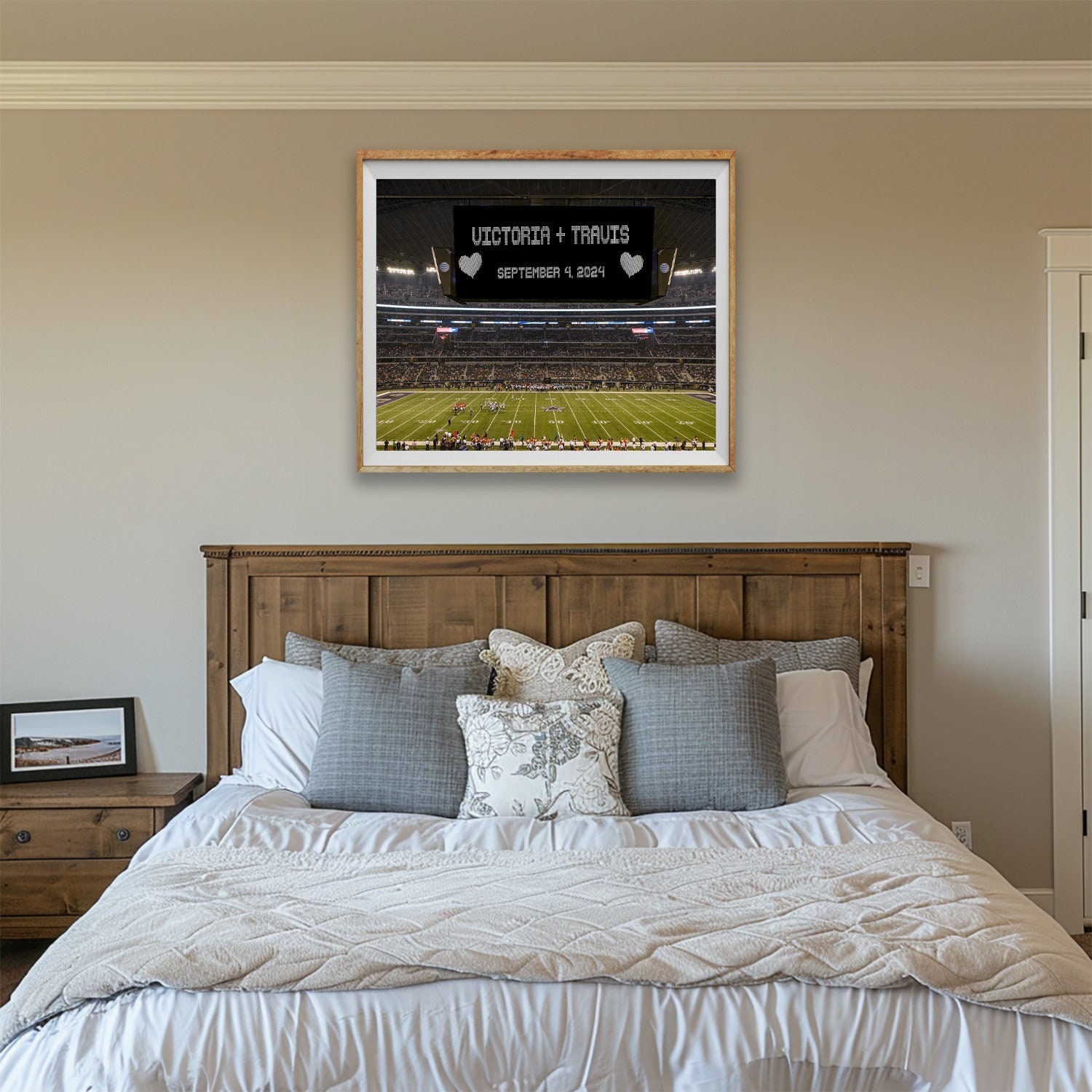 Regalo di nozze personalizzato, Dallas Cowboys, regalo di anniversario, regalo di San Valentino, matrimonio in Texas, regalo di football, decorazioni