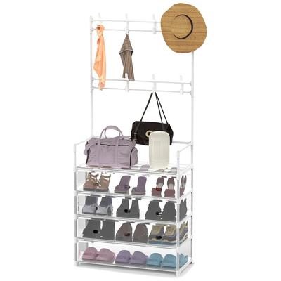 Fresh Fab Finds 5-Tier Dustproof Entryway Hall Tree Coat Rack