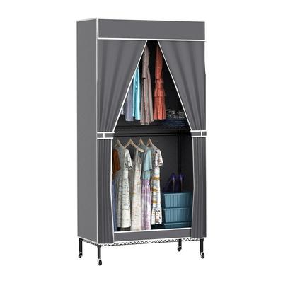 Fresh Fab Finds 2-Tier Portable Garment Rack With Wheels