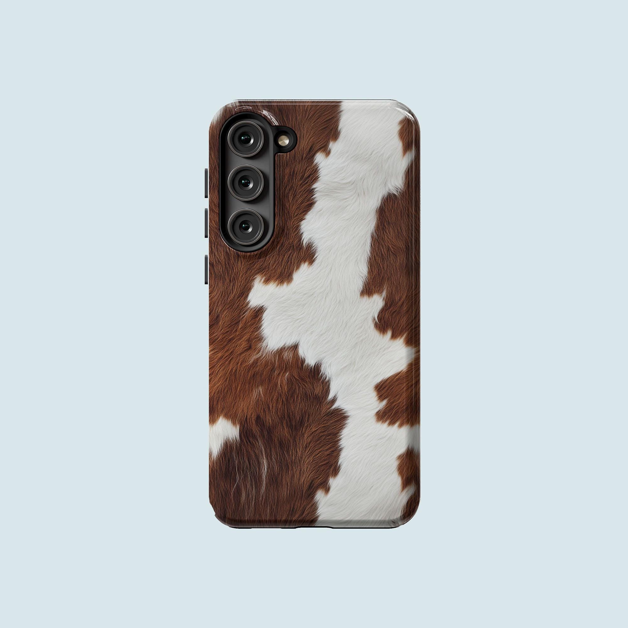 Custodia per telefono con stampa di mucca, custodia per telefono con stampa di animali, adatta per Samsung Galaxy S25 S24 FE S23 Ultra S23 S22 Ultra S