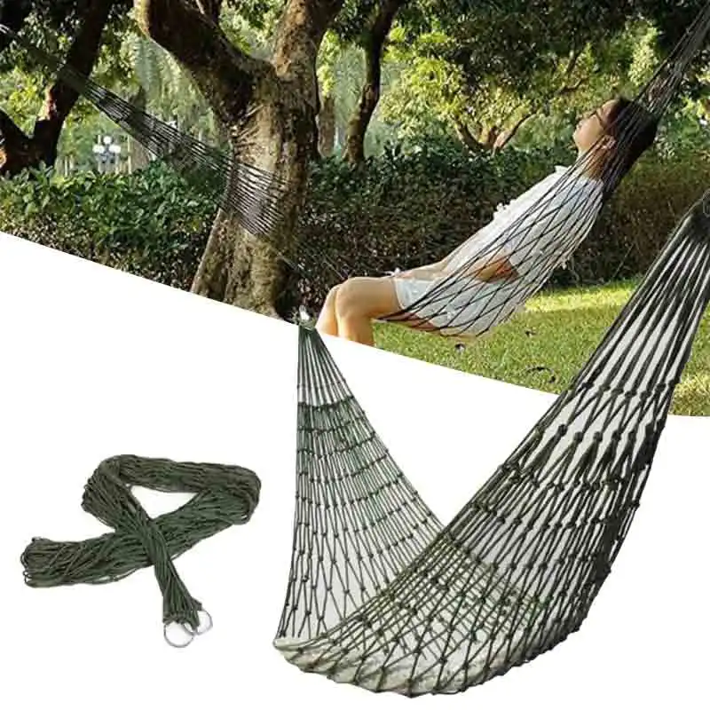 Tragbare Outdoor-Sport-Hängematte, Outdoor-Camping-Hängematte, Netznetz für Garten, Strand, Hof, Reisen, Gartenschaukel, Hängebett