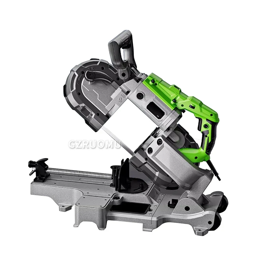 Mini Tragbare Band Handheld Desktop Bandsäge Stahl Band Sägen Maschine Basis Metall Holzbearbeitung Maschinen Sägen Maschine Image