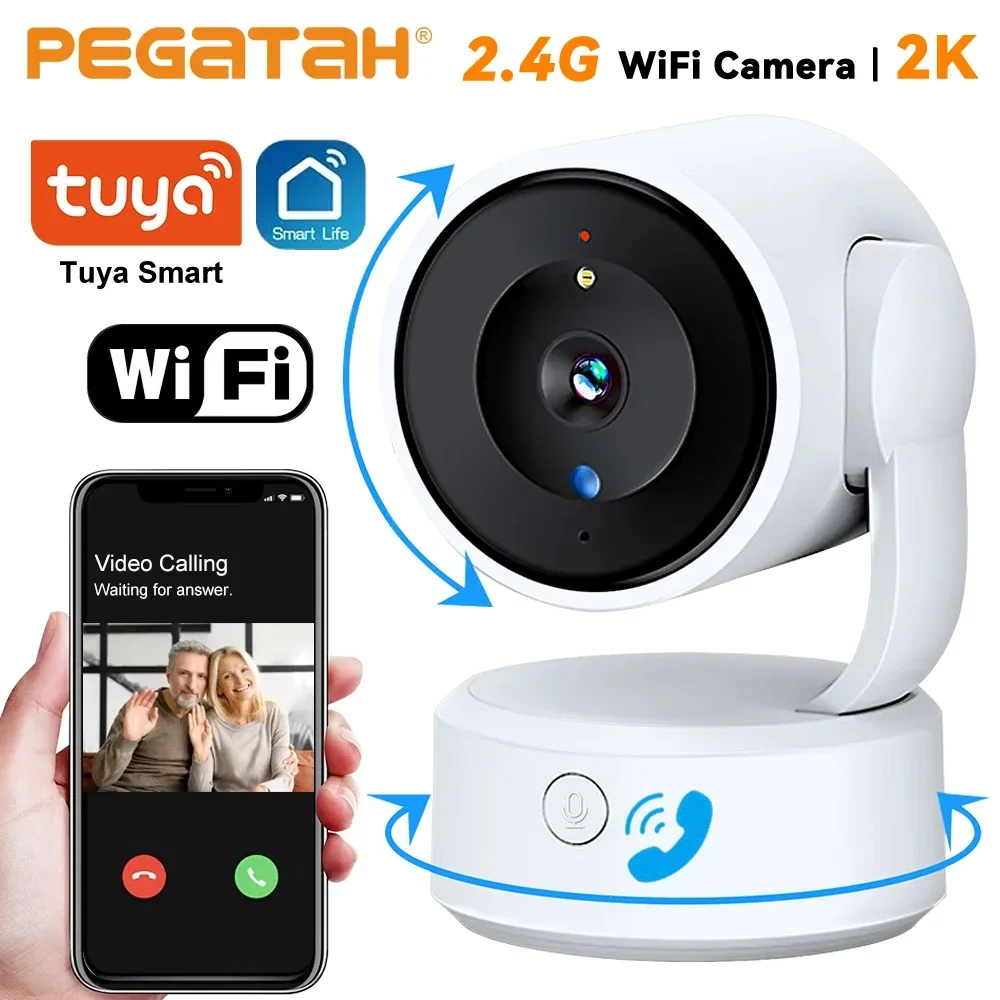 5 MP WIFI Tuya Kamera Two Way Talk Indoor Babyphone 4X Zoom PTZ 360 ° Überwachungskameras unterstützen Alexa Google Smart Life Image