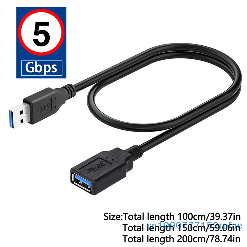 1 Pc 100 cm/150 cm/200 cm USB Verlängerung Kabel USB 3,0 Männlich Zu Weiblich Verlängerung kabel Lade Und Daten Synchronisierung Image