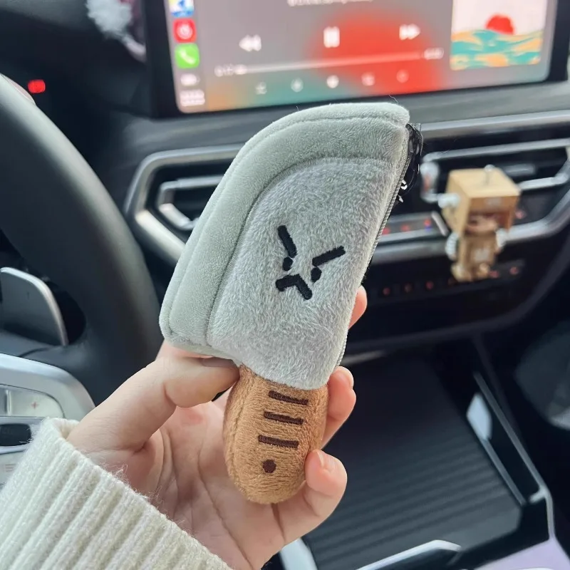 Plüsch Autoschlüssel Schutzhülle Schlüsselaufbewahrung Anhänger Niedliche große Kapazität Autoschlüssel Universal Kopfhörer Image