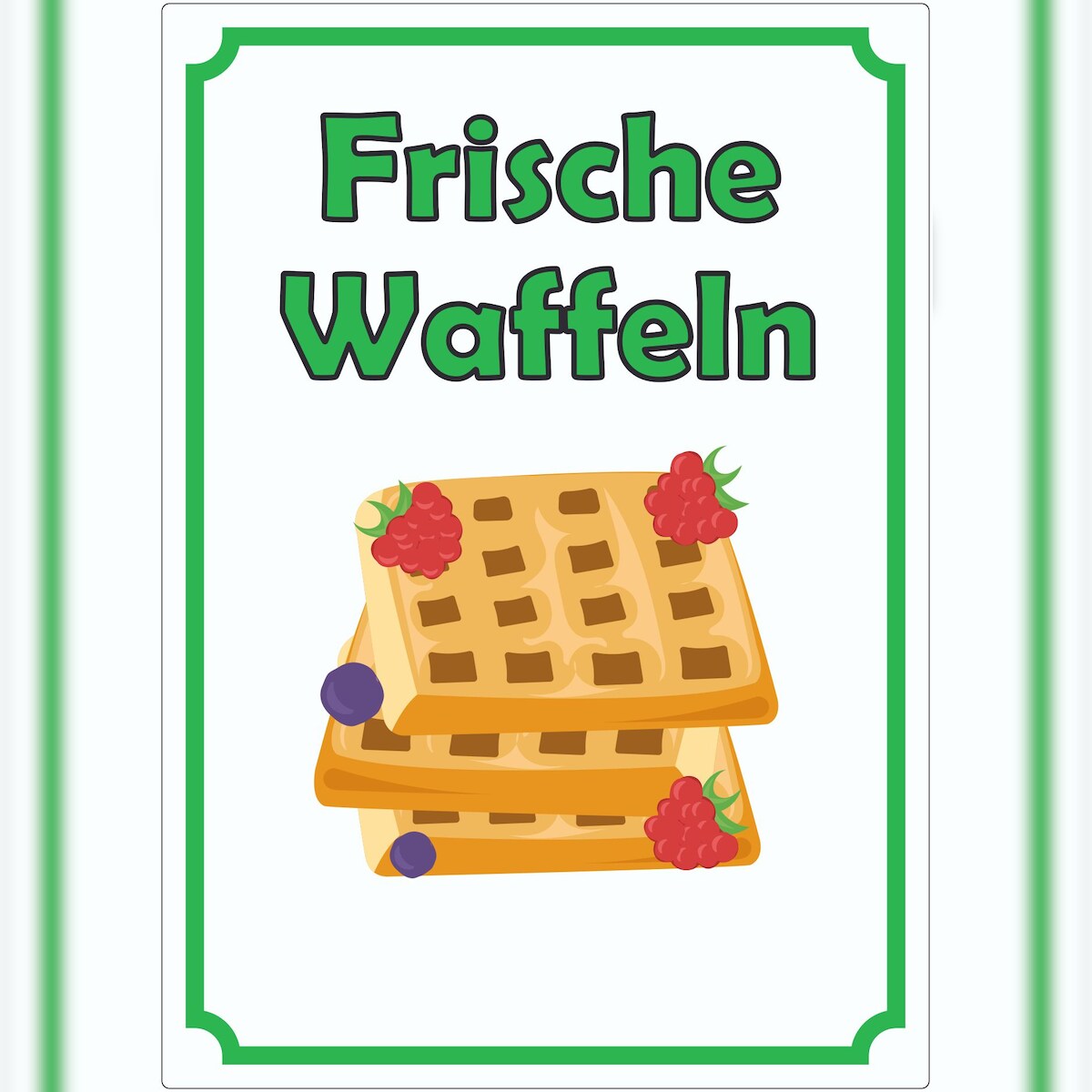 HB-Druck Frische Waffeln Aufkleber Hochkant A5 (148x210mm) Image